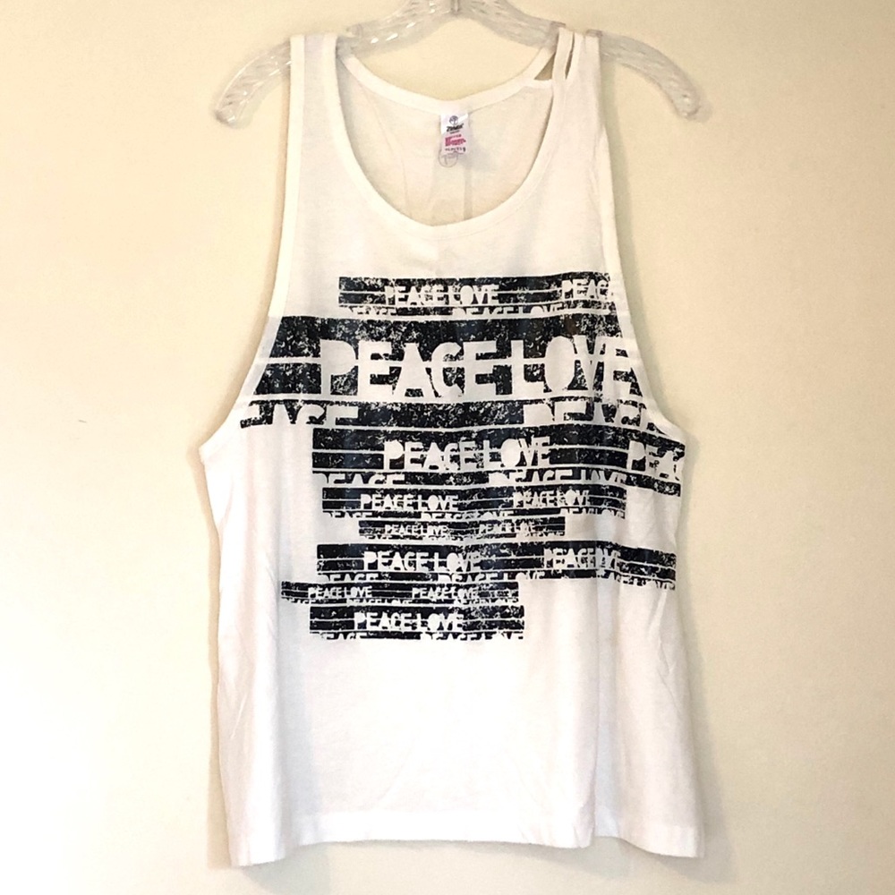 White Zumba Peace Love Tank Top